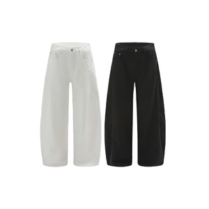Men Simple <b>Jeans</b> Design 3D Washed Casual <b>Jeans</b> For Men Women Autumn/Winter <b>Button</b> Hole Loose Straight Wide-leg Denim - Product Image 1