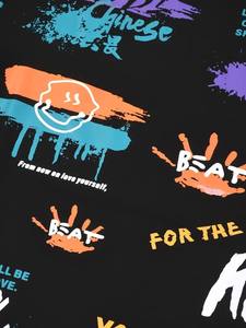 Sweat-shirt à col rond pour hommes, fabriqué sur mesure, brodé en coton éponge, hiver, imprimé, grande taille, à capuche à manches longues - Product Image 3