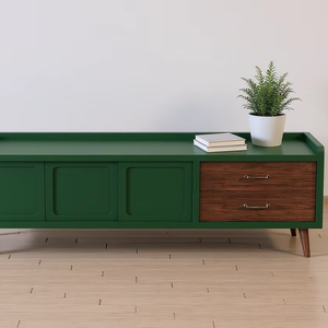 Mueble de TV de diseño minimalista de madera maciza hecho en Indonesia para muebles de hogar y sala de estar - Product Image 1