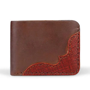 Cartera Corta de Cuero Genuino para Hombre, Elegante y de Alta Calidad, Forro Ligero de Poliéster, Diseño de Logotipo Personalizado, Porta Tarjetas Premium OEM - Product Image 1