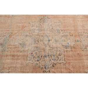 3.4x8.8 ft Turkish Vintage Rug, Runner Rug, <b>Brown</b> <b>Wool</b> Rug - Product Image 4