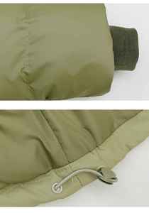 Chaqueta de cuero blanco de gama alta personalizada para mujer, diseño suelto corto desechable, cuello levantado, impermeable, moda de invierno con pato - Product Image 2