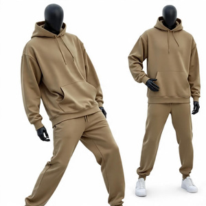 Conjunto Deportivo de Dos Piezas de Alta Calidad con Logotipo Personalizado, Pantalones Deportivos y Sudadera con Capucha de Algodón 100%, Talla Grande - Product Image 2