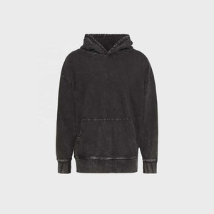 Personalizado transpirable Vintage Stone Wash Plus Size Drop Shoulder Hoodies en blanco Unisex Hoodie ácido lavado peso pesado Hoodie hombres - Product Image 5