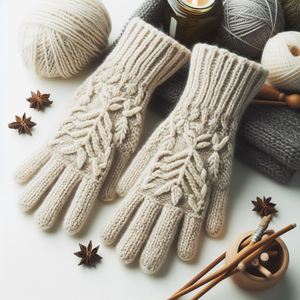 Meilleurs gants en laine mérinos rayés, tricotés à la main, luxueux, de style himalayen, doublure en polaire, compatibles avec les écrans tactiles, longueur poignet pour - Product Image 5