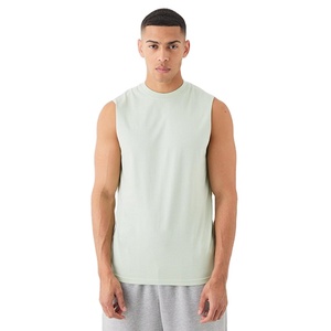 Ropa Deportiva 2026, Camiseta Deportiva para Hombre, OEM, Lisa, de Venta Caliente, Corte Ajustado, Sin Mangas, 140 g/m², Secado Rápido, Transpirable, a la Moda - Product Image 1