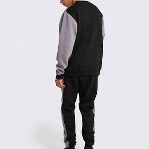 Ensemble de survêtement décontracté pour homme à imprimé personnalisé, 2 pièces, ensemble de jogging d'hiver, couleur contrastée, 100% coton molletonné léger - Product Image 3