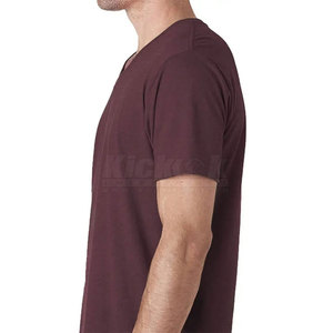 เสื้อยืดคอวีถักสไตล์คลาสสิกสำหรับผู้ชาย ผ้าฝ้าย 100% เนื้อผ้าบางเบา ระบายอากาศได้ดี สวมใส่สบายทุกวันในช่วงฤดูร้อน - Product Image 3