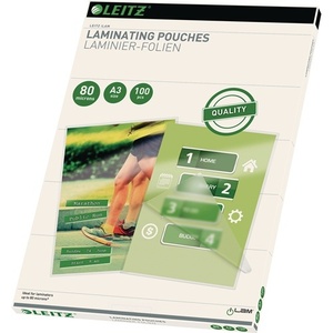 Película de laminación Leitz A4, bolsillo para folio de 303x216 mm, grosor de 125 micras - Product Image 1