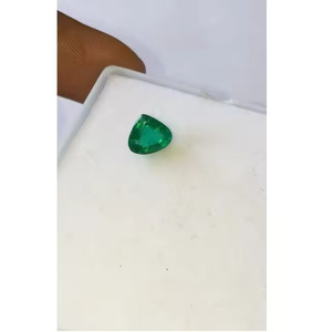 Piedra preciosa Esmeralda Natural de calidad AAA 8,3*6,2mm corte de corazón de Zambia Color verde excelente brillo para joyería certificada IGI - Product Image 4