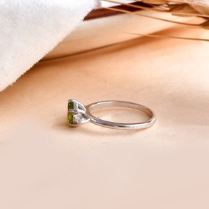 August Birthstone Ring <b>Peridot</b> Engagement Ring Pear 7x5mm 925 Sterling Silver Green Gemstone Handmade <b>Jewelry</b> for Women Gift - Product Image 5