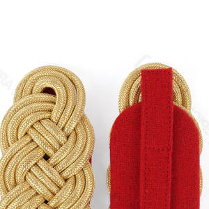 Epaulettes de Lujo para Uniformes con Decoración de Encaje y Bordado de Logotipo Personalizado para Vestimenta Oficial y Disfraces de Actuación - Product Image 6