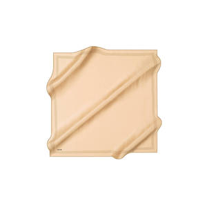 ผ้าพันคอไหมแท้ 100% สีเบจ ลายพิมพ์เสือดาวและลายจุดแบบสั่งทำพิเศษ - Product Image 1