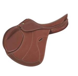 Selle de cheval d'entraînement polyvalente à ajustement sécurisé Cavaliers professionnels École Débutants Siège en cuir Sangle réglable Grands animaux - Product Image 3