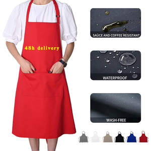 <span class=keywords><strong>Tablier</strong></span> <span class=keywords><strong>de</strong></span> <span class=keywords><strong>chef</strong></span> sans manches en coton imperméable et résistant à l'huile KEFEI avec 2 poches, design personnalisable et tendance pour hommes et femmes - Product Image 3