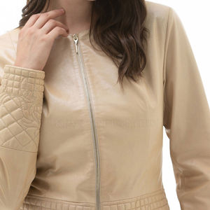 Chaqueta de cuero de gran tamaño para mujer, ropa de abrigo personalizada al por mayor, chaqueta transpirable para mujer - Product Image 3