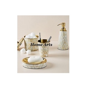 Diseño de tendencia Madera con MOP Trabajo Juego de baño de alta calidad Tamaño y forma personalizados Juego de baño a granel - Product Image 6