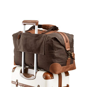 Customized Personalized Luxury Sport Duffel Waxed Canvas Weekender <b>Bag</b> Large Capacity Durable Lightweight - Product Image 3