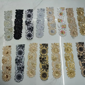 Tissu en dentelle de miel 100% polyester écologique, brodé de fleurs, pour robes, sacs, chaussures et décoration intérieure, élégant pour les cadeaux - Product Image 1