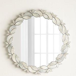 Espejo de pared Decoración para el hogar Diseño de hojas interiores Decoración clásica y moderna Espejo Múltiples diseños de acabado - Product Image 1