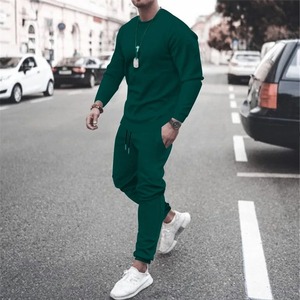 Survêtements pour hommes 2 pièces à manches longues athlétique Full Zip Sweatsuits Jogging Suit Set Casual Outdoor Streetwear Sport Tracksuit Set - Product Image 4