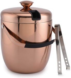 Seau à glace Antique à Double paroi en cuivre et acier, seau à glace fait à la main de haute qualité, fournisseur en gros - Product Image 4