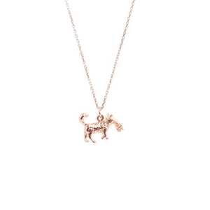 Pendentif Chien en Argent Sterling 925 Plaqué Rhodium, Motif Croix Jésus Dessin Animé, Plaqué Or Blanc et Or Rose, Breloque Religieuse - Product Image 6