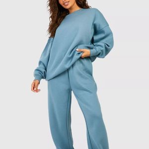 Conjunto Deportivo de Invierno Personalizado para Mujer, 100% Algodón, Sudadera Holgada con Cuello Redondo y Pantalones Jogger de Pierna Ancha, 2026 - Product Image 3