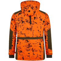Chaqueta Impermeable con Capucha y Estampado Naranja para Hombre, con Cierre de Cremallera y Bolsillos, para Uso en Exteriores en Invierno