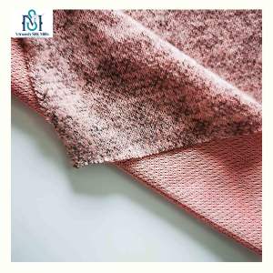 Shaoxing Textile nueva moda Hacci tipo cepillo de punto TR Spandex Angora Hacci Melange tela de invierno - Product Image 5