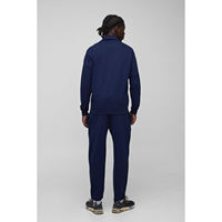 Sweat-shirt à demi-zip bleu foncé pour homme et pantalon de jogging assorti, ensemble de survêtement ODM Trackstar OEM Private Label