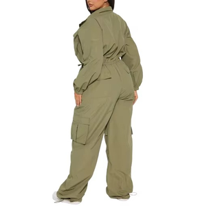 Ensemble coupe-vent en polyester de qualité supérieure Veste zippée Ensemble coupe-vent léger, imperméable et respirant - Product Image 2