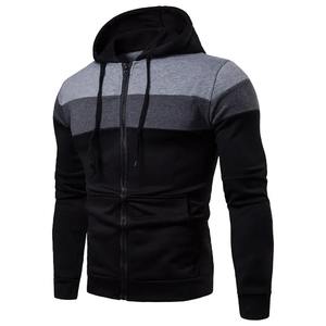 Manteau d'hiver à fermeture éclair Nouvelle mode Sports de plein air Casual Men Hooded Sweater Street Apparel Personality Design Tops 100% Cotton - Product Image 4
