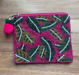 Rani vert couleur haute qualité Cowboy pochette perlée fabriqué à la main Western Mini porte-monnaie fermeture à glissière toile matériel - Product Image 1