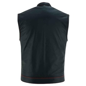 Chaleco de piel de vaca para hombre con logotipo OEM, moda informal de lona de alta calidad para uso en exteriores, el mejor traje de moda nuevo - Product Image 6