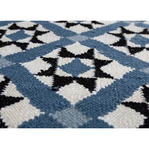 พรมขนสัตว์ทอมือลายเรขาคณิตแบบนามธรรม Alhambra Ivory Flat Weave  พรมปูพื้นทำมือจากปอกระเจาสำหรับบ้าน รูปทรงสี่เหลี่ยมผืนผ้า สำหรับห้องโถง ลายเพชร ADWL-13160 - Product Image 3