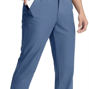 CUSTOM LOGO BANGLADESH FACTORY NEW WHOLESALE <b>BLACK</b> COMFY <b>STRETCH</b> DRESS <b>WORK</b> PANTS QUICK DRY CASUAL SLACKS <b>TROUSERS</b> APPAREL - Product Image 1