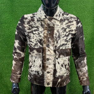 Chaqueta de invierno de piel de vaca con pelo, diseño único, piel Natural, Unisex, para hombres, transpirable, a prueba de viento, hecha, industria desembridada - Product Image 1