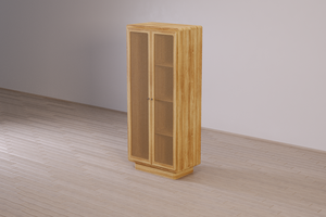 Aparador alto de madera maciza 100% minimalista moderno con acento de ratán muebles de dormitorio de alta calidad - Product Image 2