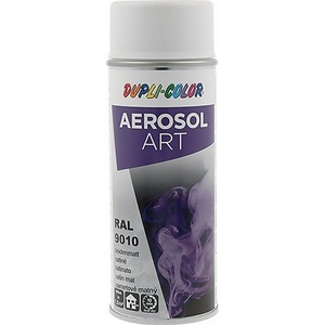 DUPLI-COLOR 400 ml Aérosol Peinture Colorée Blanc Pur Fini Satiné RAL 9010 Peintures Acryliques pour Projets Artistiques et Bricolage - Product Image 1