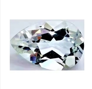 5X7mm poire coupe topaze blanche naturelle prix d'usine en gros pierre précieuse en vrac à facettes de haute qualité par pièce pierres IGI - Product Image 1