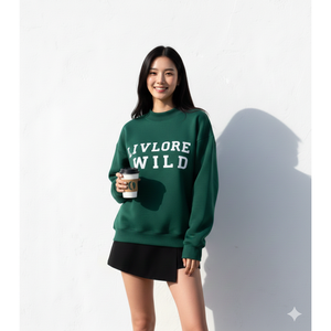Sweat-shirt oversize imprimé pour femmes Beverly Hills, col rond décontracté, manches longues, pull Trackstar, étiquette privée OEM - Product Image 5