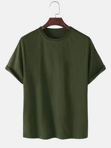 T-shirt en coton pour hommes, vêtements de fête et de tous les jours, t-shirts coupe régulière en ligne, top ventes, t-shirts en coton pur à demi-manches, vente en gros - Product Image 2