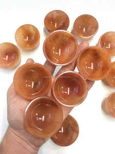 VENTE EN GROS NATURELLE FOLK CRAFTS GUÉRISON GEMSTONE CRISTAL SCULPTÉ ROUGE AVENTURINE 2 POUCES BOL EN CRISTAL D'AGATE ROUGE POUR LA DÉCORATION - Product Image 6