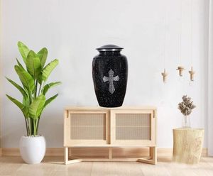 Urne funéraire en aluminium fabriquée à la main Souvenir funéraire adulte pour hommes femmes enfants et cendres de cercueil adulte homme femme grand enterrement - Product Image 3