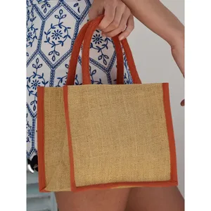 Sac fourre-tout en jute naturel amidonné, promotionnel et durable - Product Image 5