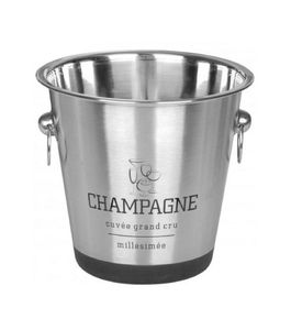 Enfriador de vino de acero inoxidable, Cubo de champán con mango medio, bañera de bebida de Metal para Bar, fiesta - Product Image 1