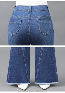 Pantalones Vaqueros de cintura alta de pierna recta holgados informales para mujer estilo de calle con tela de lona de cintura media gran oferta al por mayor - Product Image 5