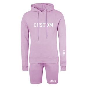 Sudadera con capucha para hombre, pantalones de chándal, conjuntos para correr, venta al por mayor, de algodón orgánico sudaderas con capucha, logotipo personalizado, conjunto de dos piezas, pantalones cortos de chándal para hombre - Product Image 6