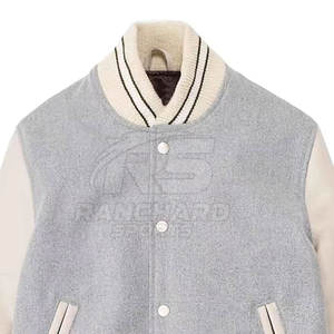 Chaqueta Universitaria para Hombre, Corte Ajustado, Cómoda, Estilo Urbano Moderno, Chaqueta Universitaria para Hombre con Logotipo Personalizado Moderno, Moda Urbana - Product Image 4